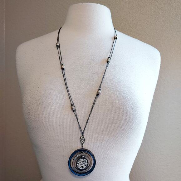 Chico's Circular Rings Pendant Necklace - Picture 2 of 7
